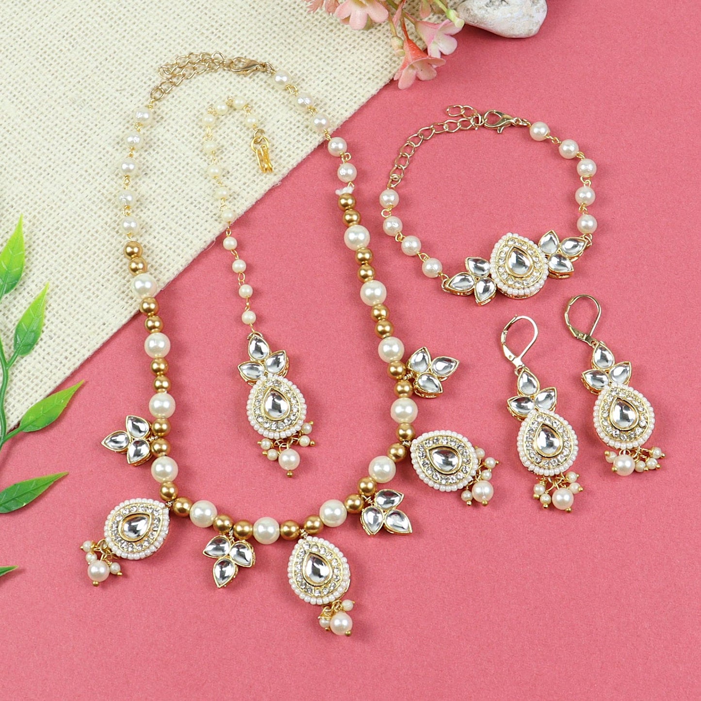 Kundan Stone Ethnic Jewellery Set