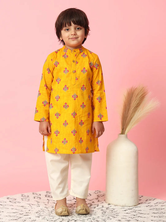 Mustard Color Kurta and Pajama