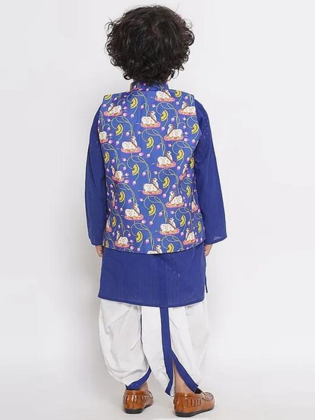 Royal Blue Color Dhoti Kurta with Jacket