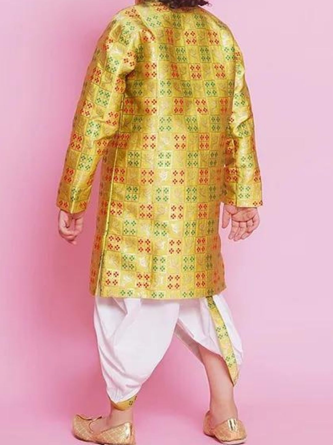Mustard Color Dhoti Kurta With Jacket