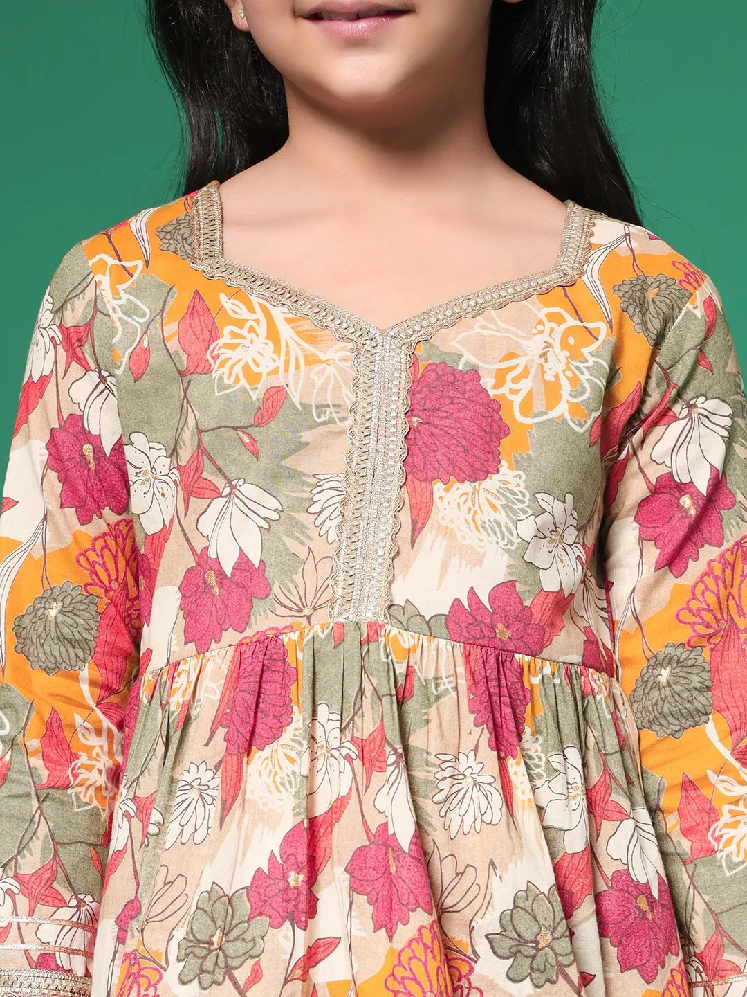 Mustard Color Kurti With Sharara