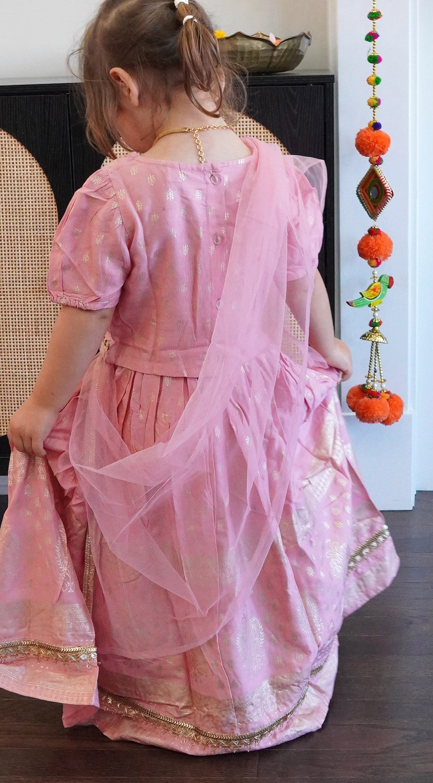 Pink & Gold - Choli Lahenga Dupatta Set