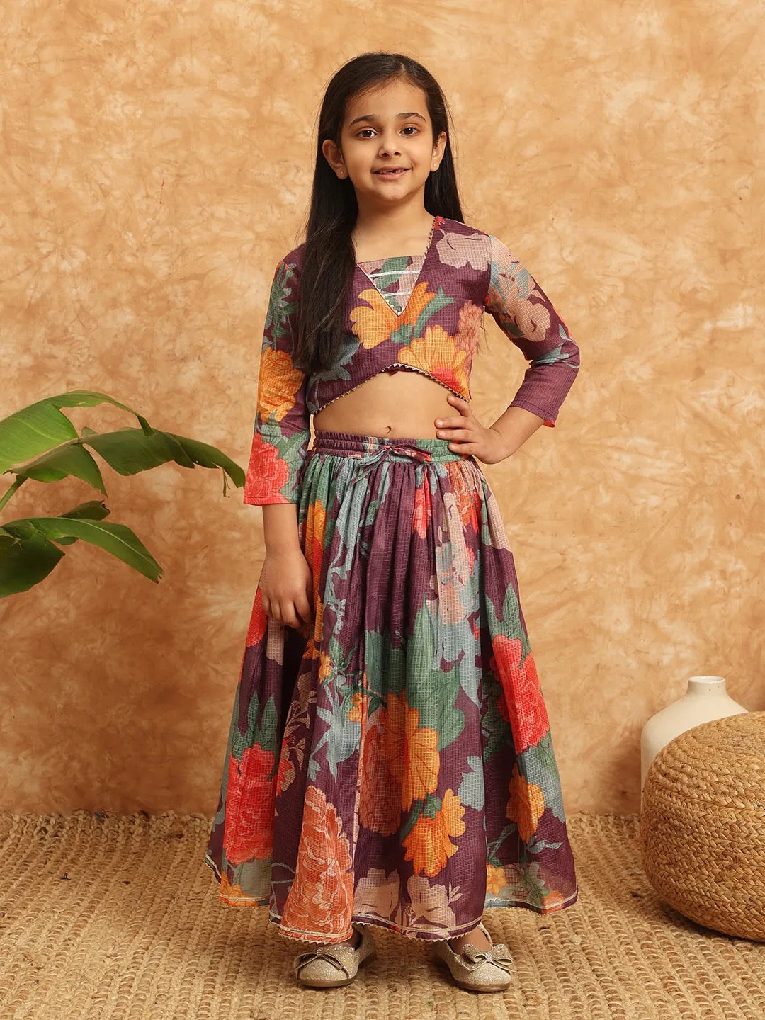 Purple Color Printed Lehenga Choli
