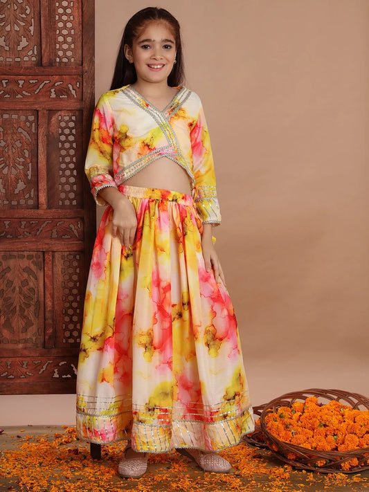 Yellow Color Printed Lehenga Choli