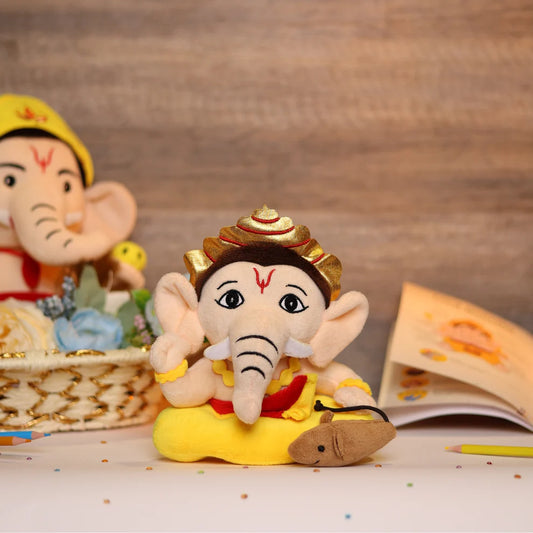 Mantra Chanting Baby Ganesha (Small)  Musical Soft Plush Toy