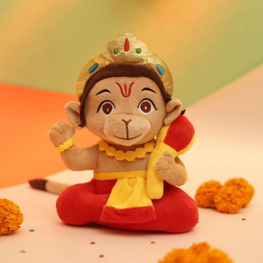 Mantra Chanting Baby Hanuman (Small)  Musical Soft Plush Toy