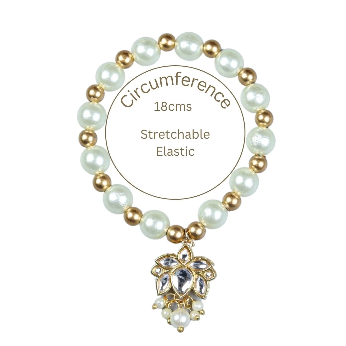 Kundan Stone Ethnic Beaded Bracelet