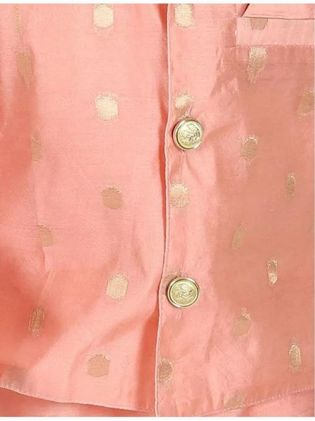 Peach Color Dhoti Kurta With Jacket