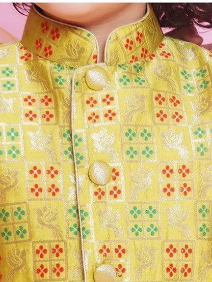 Mustard Color Dhoti Kurta With Jacket
