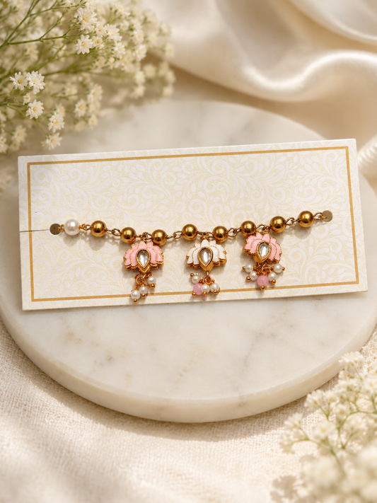 Pink & White Floral Necklace