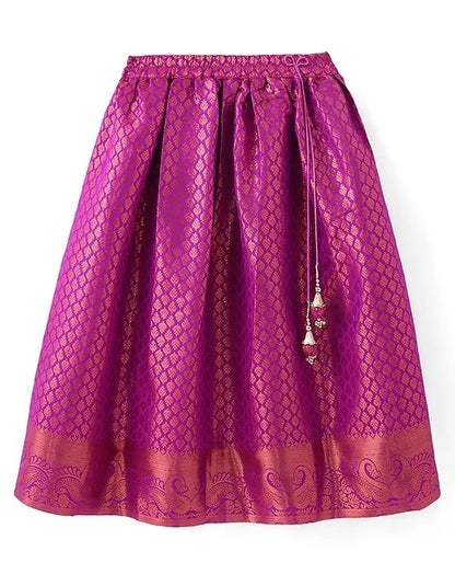 Pink and Yellow Top and Lehenga