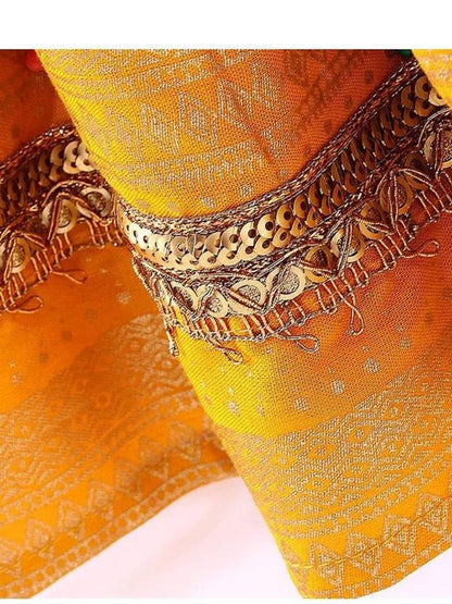 Yellow - Choli & Lehenga With Dupatta Set