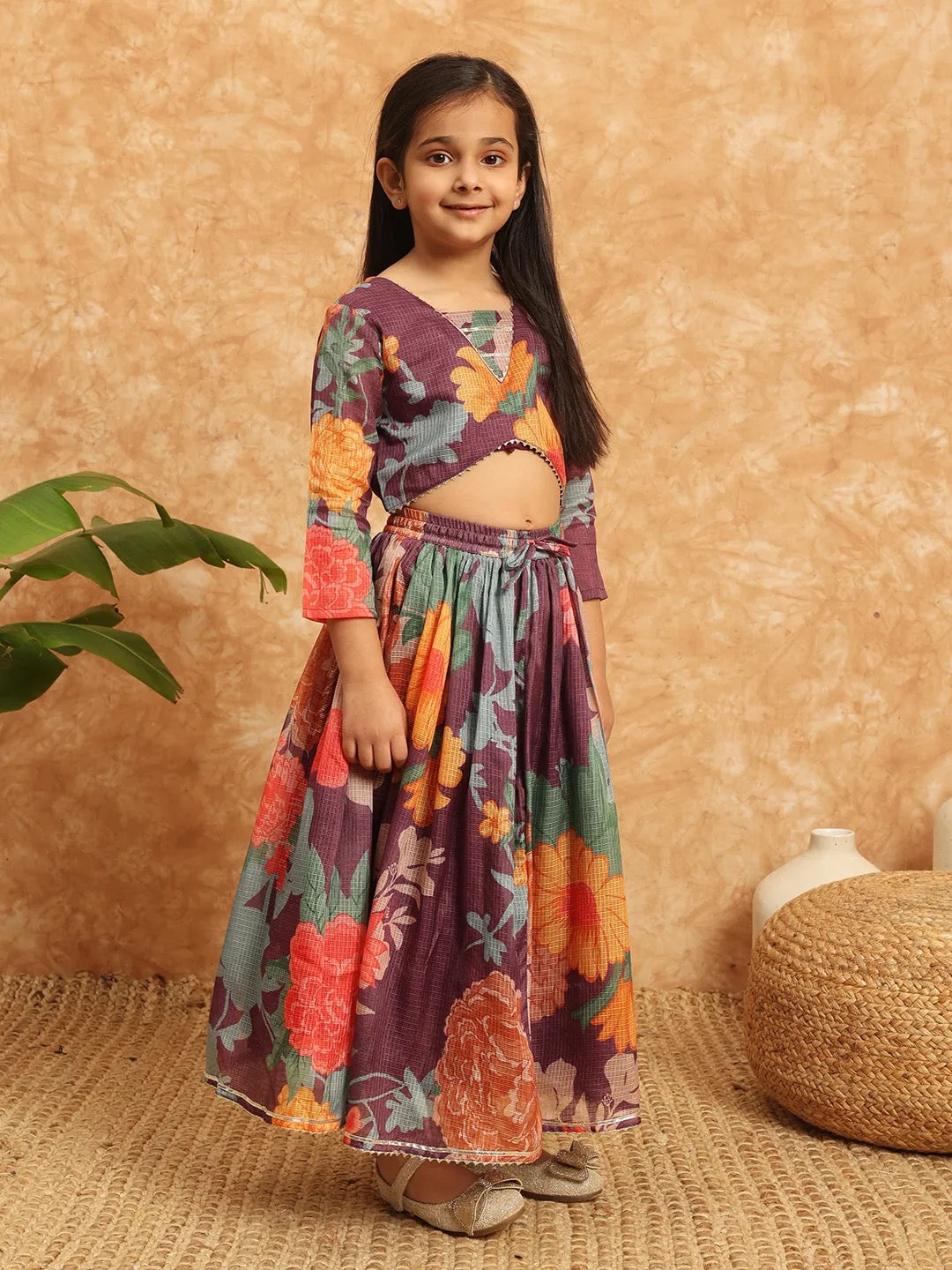 Purple Color Printed Lehenga Choli