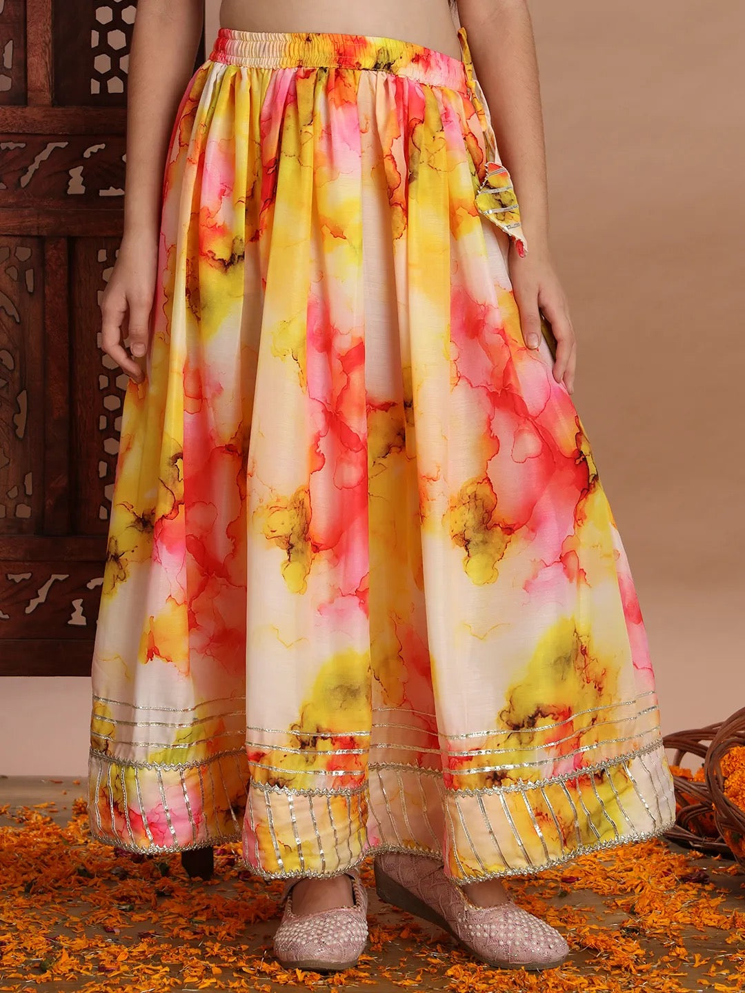 Yellow Color Printed Lehenga Choli